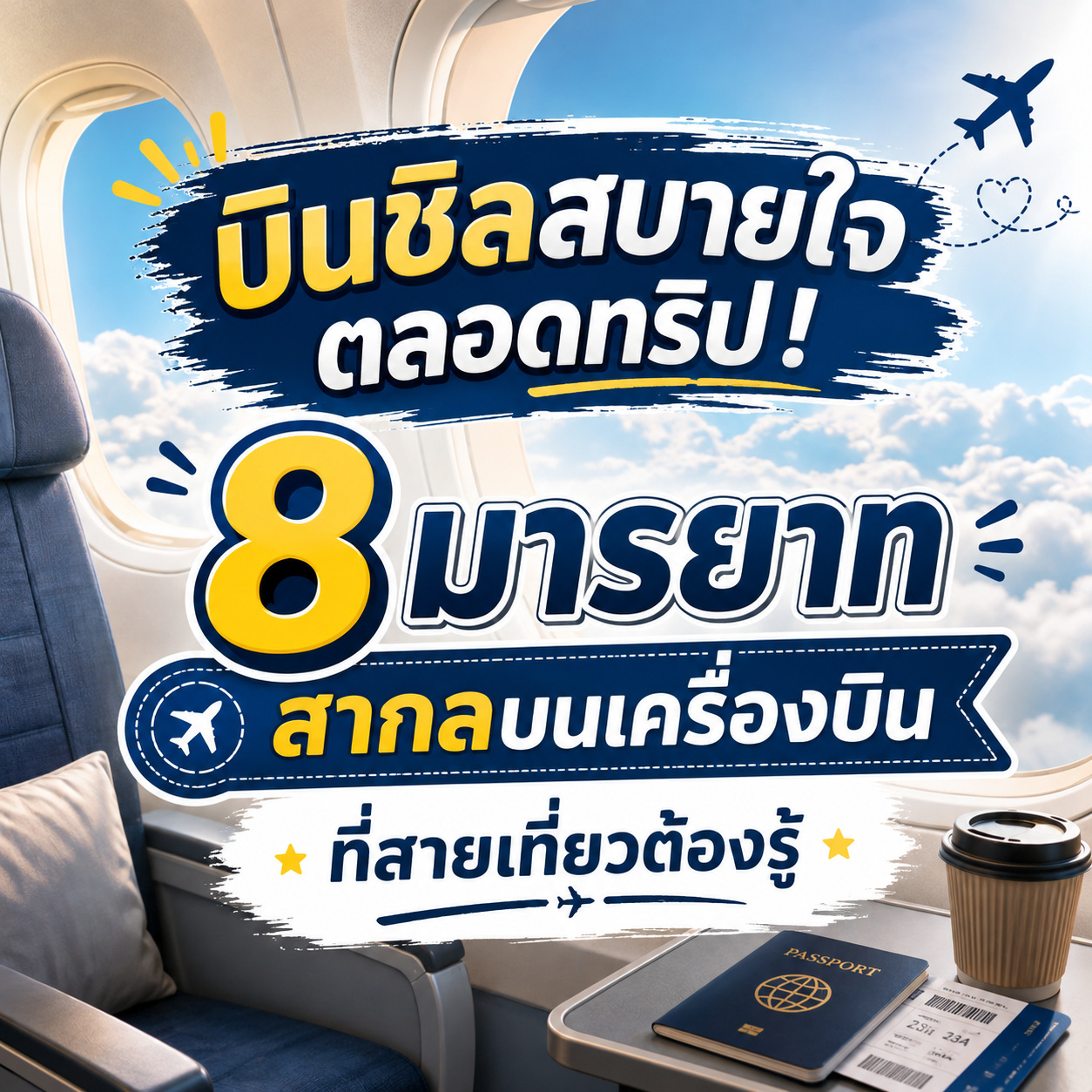✈️ บินชิลสบายใจตลอดทริป! 8 มารยาทสากลบนเครื่องบิน ที่สายเที่ยวต้องรู้